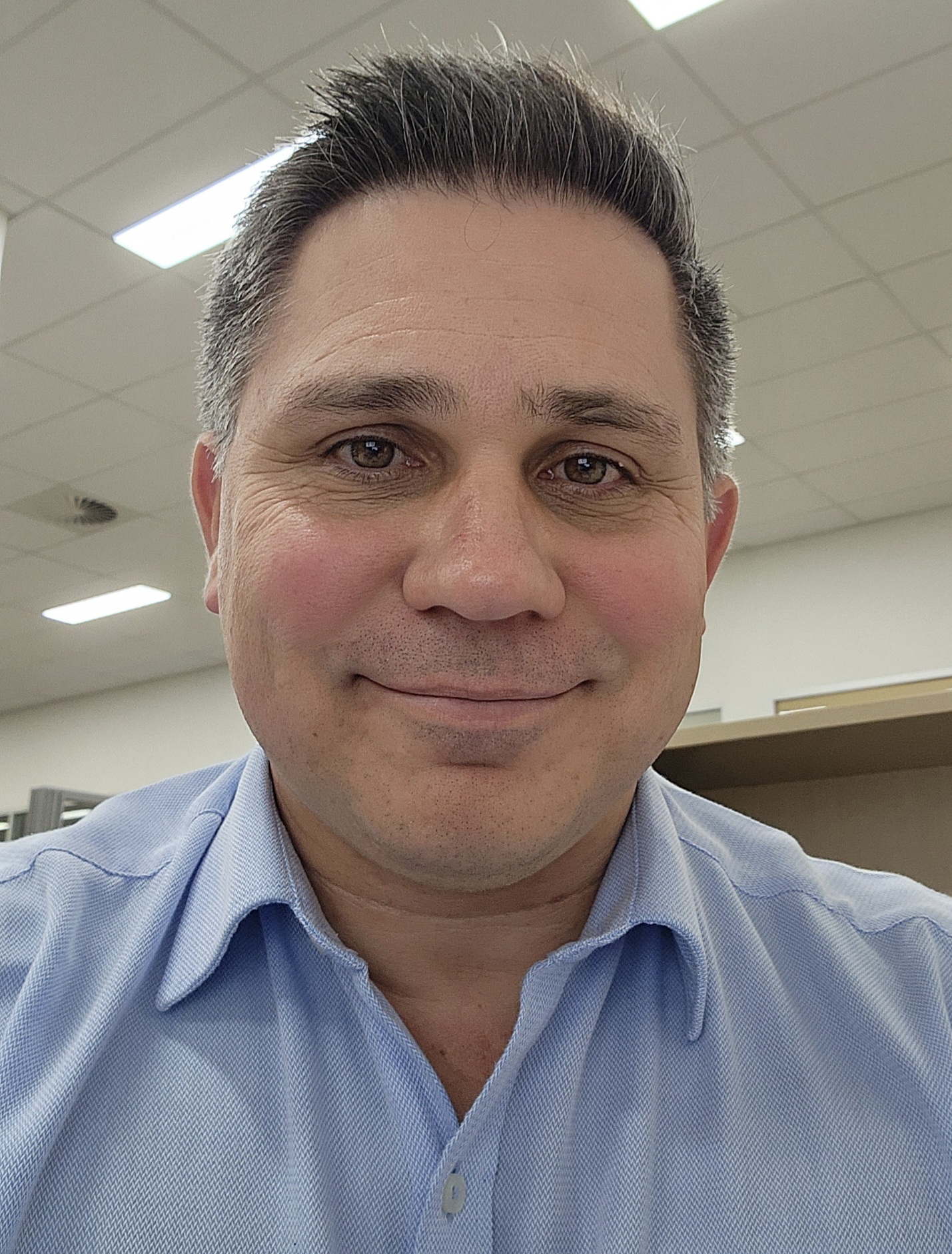 Wayne Olivier, Business Development Manager in stainless steel distribution, at his office